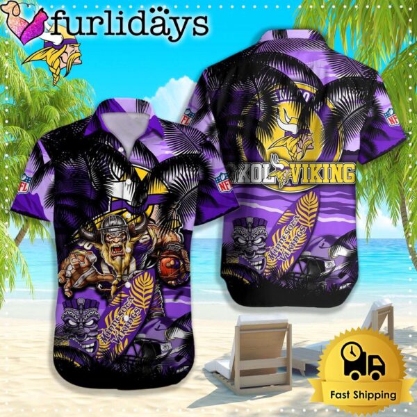 Minnesota Vikings Hawaiian Shirt, NFL Aloha Shirt For Football Fans