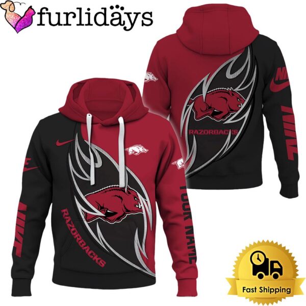 NCAA Arkansas Razorbacks Basketball Logo Team Limited Custom Name Hoodie