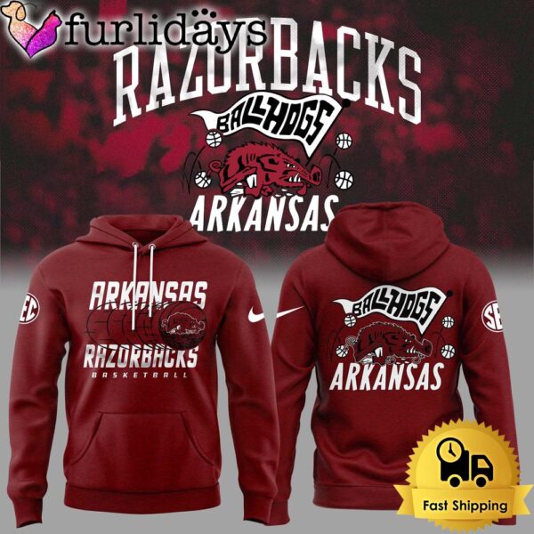 NCAA Arkansas Razorbacks Men’s Basketball Mascot Red Hoodie