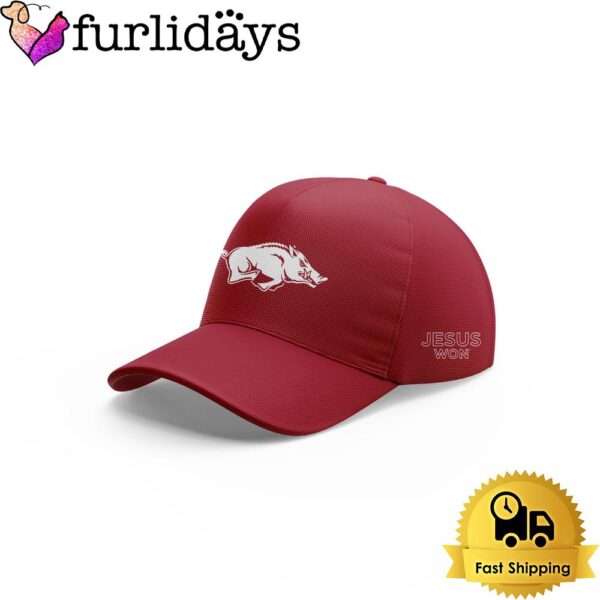 NCAA Arkansas Razorbacks SEC Limited Edition Jesus Won Red Baseball Cap