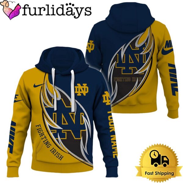 NCAA Notre Dame Fighting Irish Basketball Logo Team Limited Custom Name Hoodie