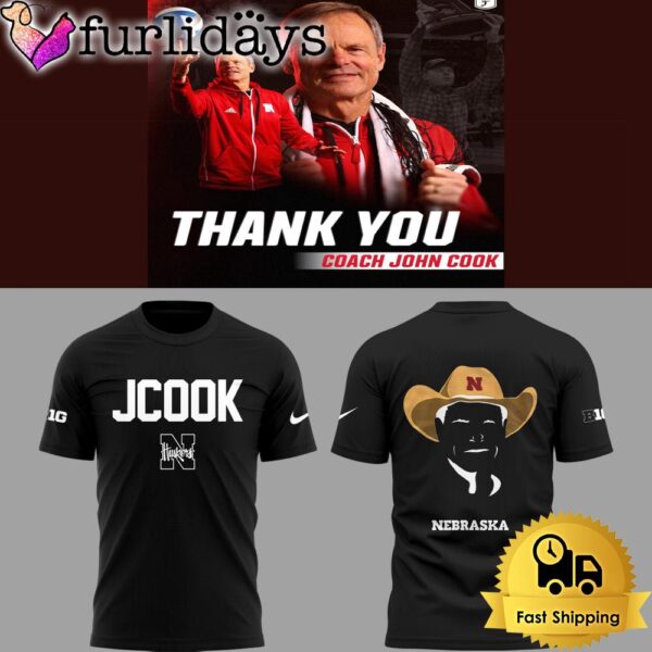 Nebraska Volleyball 2025 Limited Coach John Cook Black T Shirt