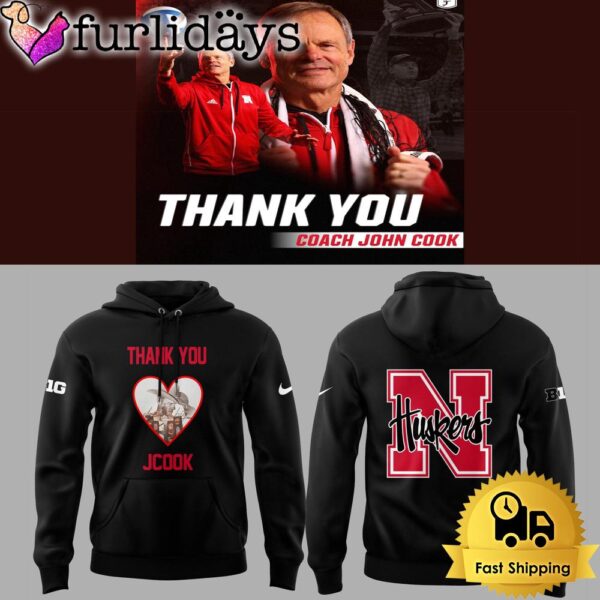 Nebraska Volleyball Thanks Coach John Cook 2025 Limited Black Hoodie