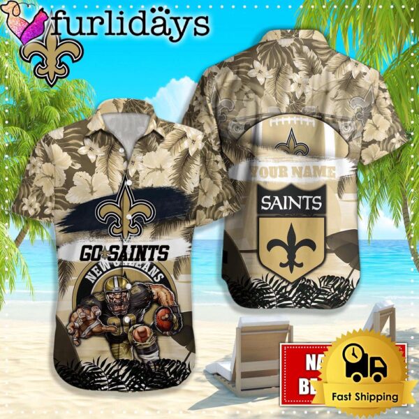 New Orleans Saints Mascot Football Hawaiian Shirt, NFL Aloha Shirts