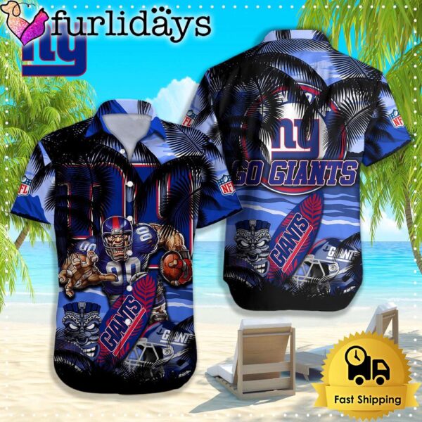 New York Giants Hawaiian Shirt, NFL Aloha Shirt For Football Fans