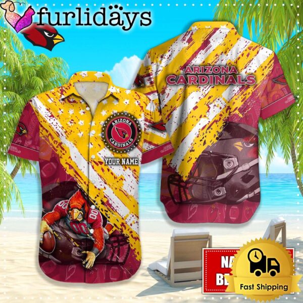 NFL Arizona Cardinals American Flag Custom Hawaiian Shirts