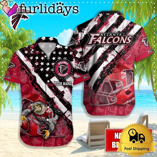 NFL Atlanta Falcons American Flag Custom Hawaiian Shirts