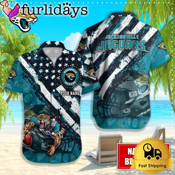 NFL Jacksonville Jaguars American Flag Custom Hawaiian Shirts