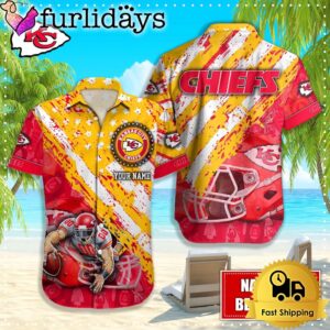 NFL Kansas City Chiefs American Flag Custom Hawaiian Shirts