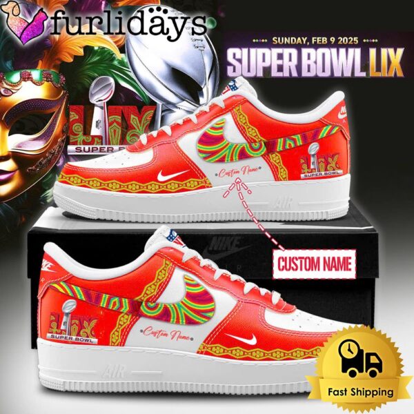 NFL Kansas City Chiefs Super Bowl LIX Limited Custom Air Force 1 Shoes