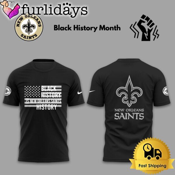 NFL New Orleans Saints Celebrate Black History Month 2025 T Shirt