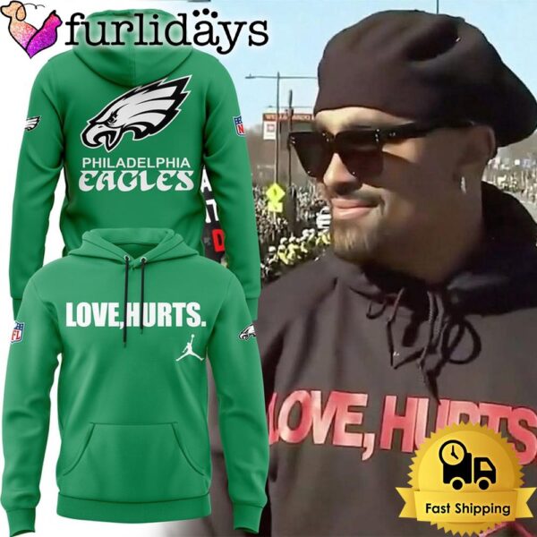 NFL Phialadelphia Eagles Love Jalen Hurts Green Hoodie