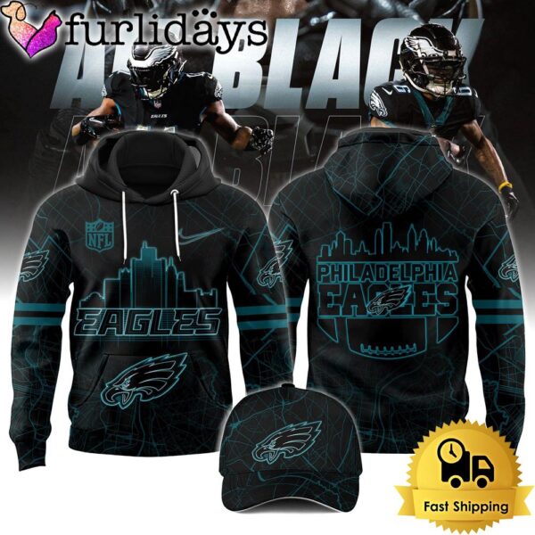 NFL Philadelphia Eagles Fly All Black City 2025 Limited Hoodie