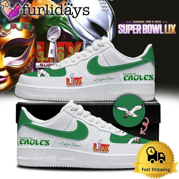 NFL Philadelphia Eagles Super Bowl LIX Limited Custom Air Force 1 Shoes