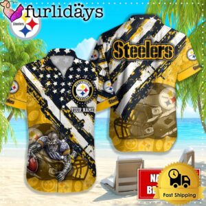 NFL Pittsburgh Steelers American Flag Custom…