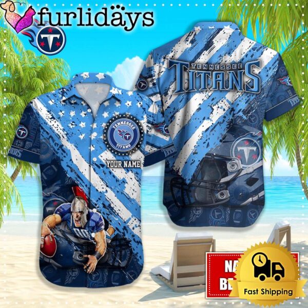 NFL Tennessee Titans American Flag Custom Hawaiian Shirts