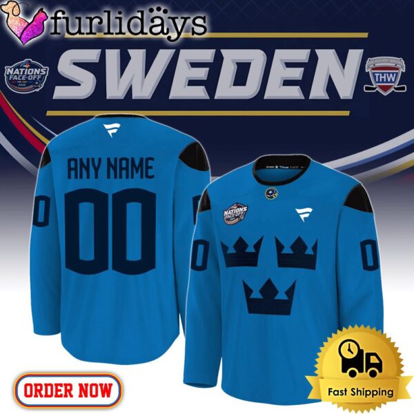 NHL 4 Nations Face Off Sweden Second Hockey Jersey