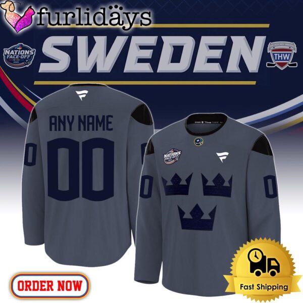 NHL 4 Nations Face Off Sweden Third Hockey Jersey