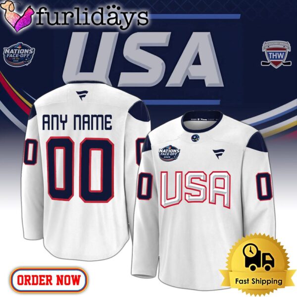 NHL 4 Nations Face Off USA Second Hockey Jersey