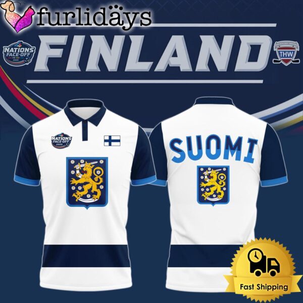 NHL 4 Nations Faceoff Finland Polo Shirt