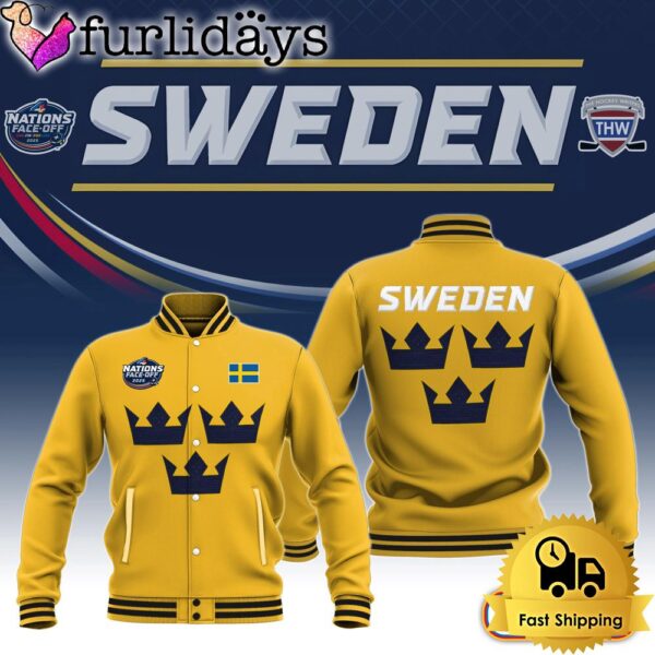 NHL 4 Nations Faceoff Sweden Baseball Jacket