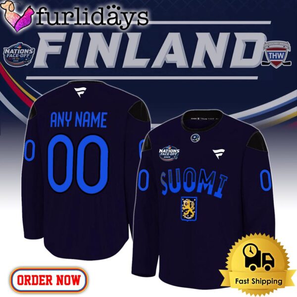 NHL 4 Nations Nations Face Off Finland Second Hockey Jersey