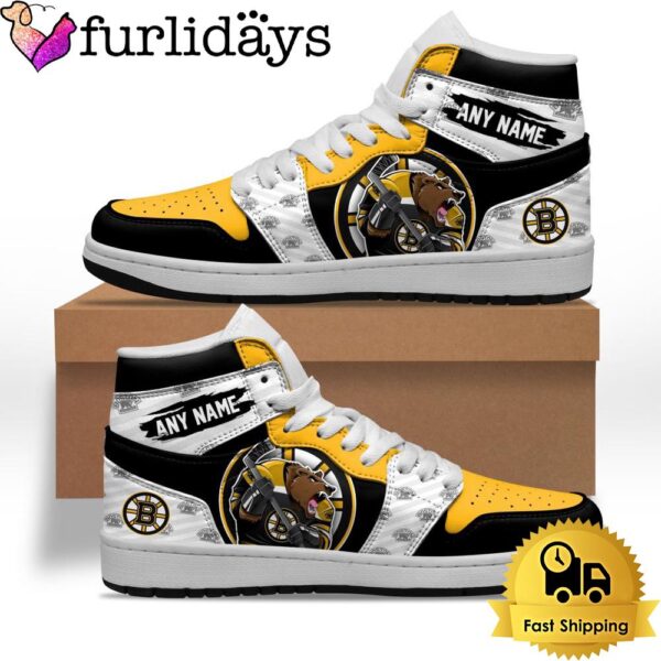 NHL Boston Bruins Special Team Mascot Custom Air Jordan 1 Shoes , Mens Sneakers