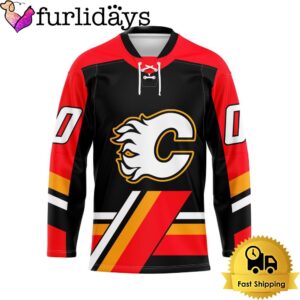 NHL Calgary Flames Reverse Retro Custom Name Hockey Jersey