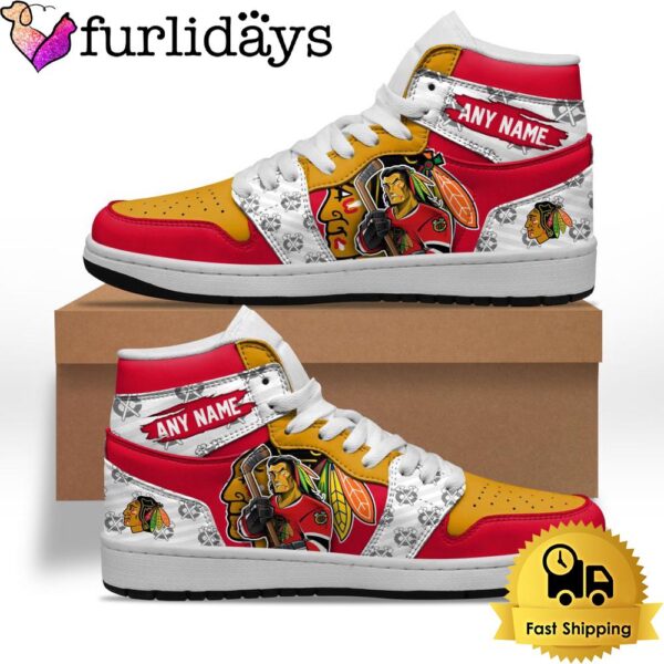 NHL Chicago Blackhawks Special Team Mascot Custom Air Jordan 1 Shoes , Mens Sneakers