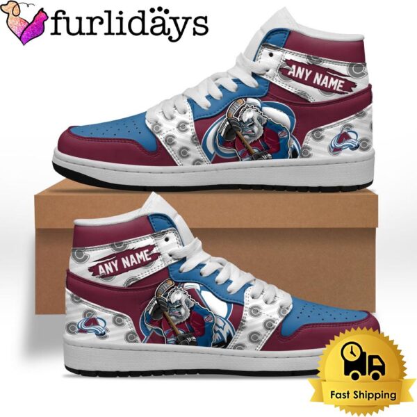 NHL Colorado Avalanche Special Team Mascot Custom Air Jordan 1 Shoes , Mens Sneakers