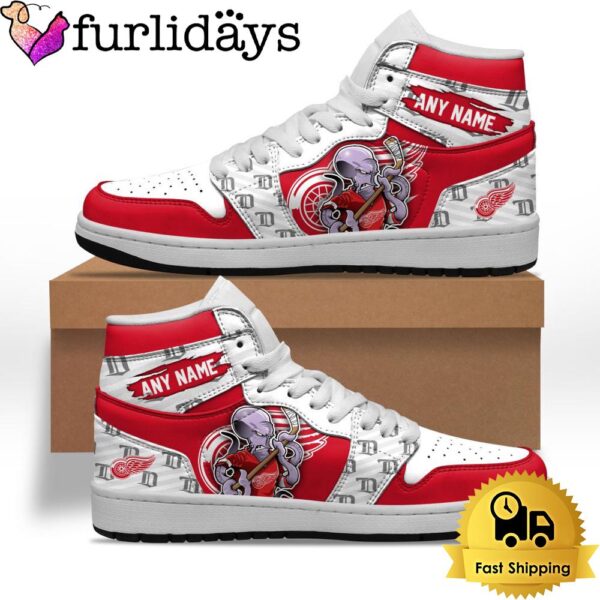 NHL Detroit Red Wings Special Team Mascot Custom Air Jordan 1 Shoes , Mens Sneakers