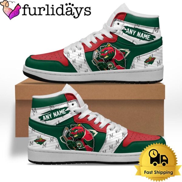 NHL Minnesota Wild Special Team Mascot Custom Air Jordan 1 Shoes , Mens Sneakers