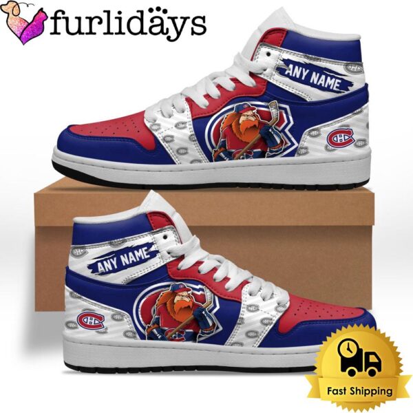 NHL Montreal Canadiens Special Team Mascot Custom Air Jordan 1 Shoes , Mens Sneakers