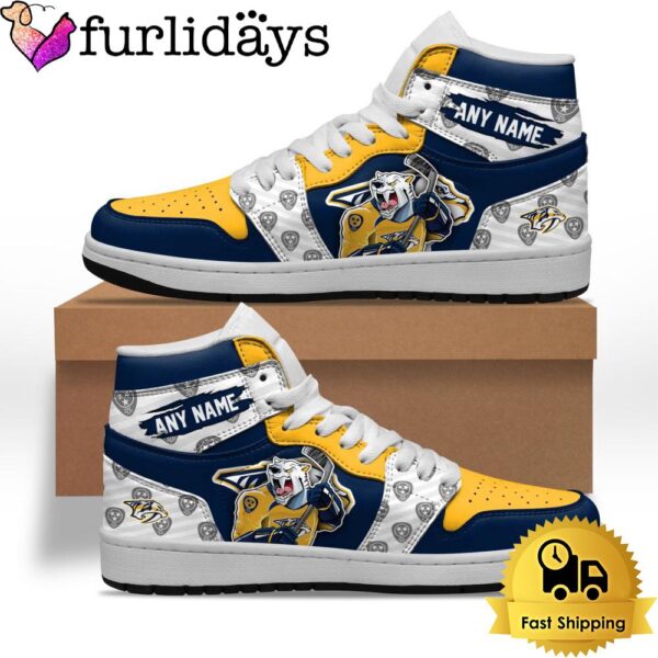 NHL Nashville Predators Special Team Mascot Custom Air Jordan 1 Shoes , Mens Sneakers