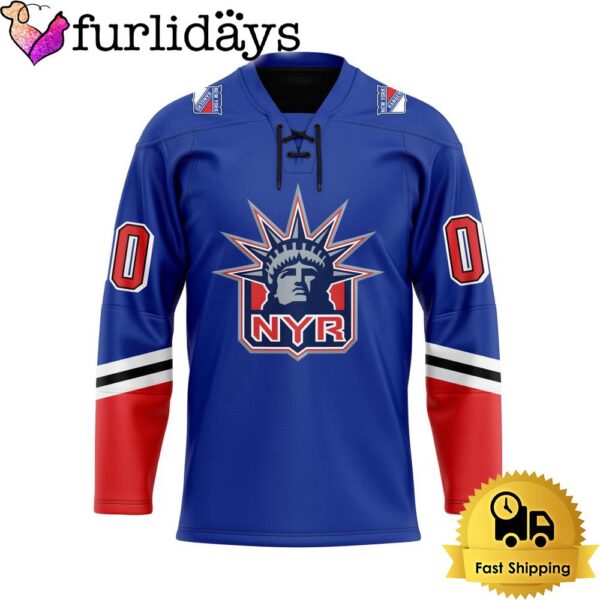 NHL New York Rangers Reverse Retro Custom Name Hockey Jersey