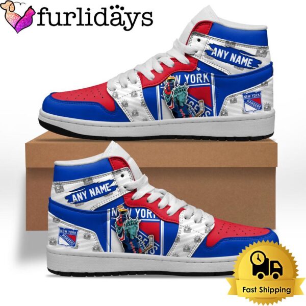 NHL New York Rangers Special Team Mascot Custom Air Jordan 1 Shoes , Mens Sneakers