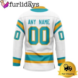 NHL San Jose Sharks Reverse Retro Custom Name Hockey Jersey