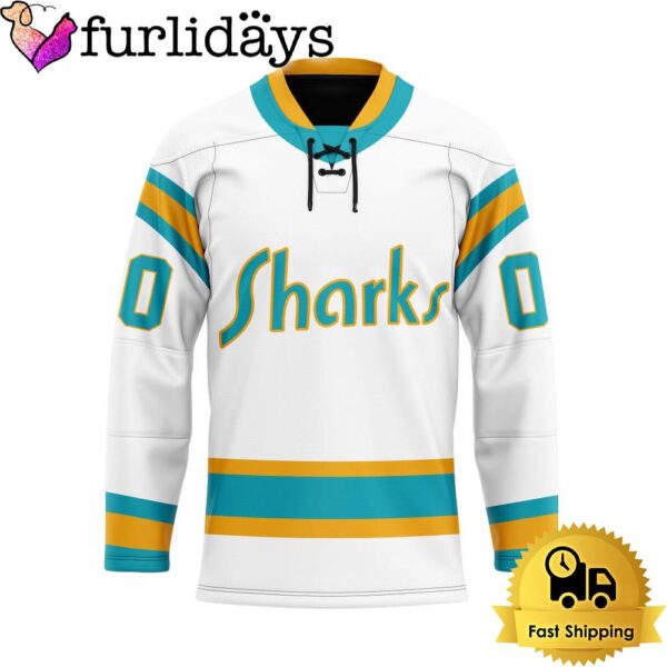 NHL San Jose Sharks Reverse Retro Custom Name Hockey Jersey