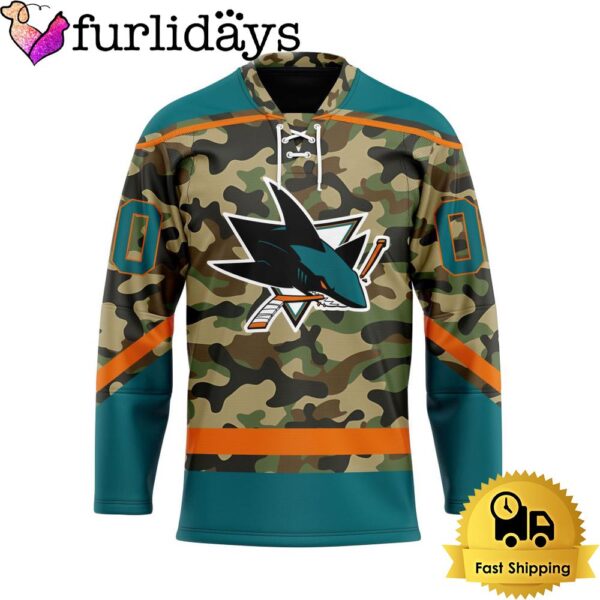 NHL San Jose Sharks Special Camo Design Custom Name Hockey Jersey, San Jose Sharks Jersey