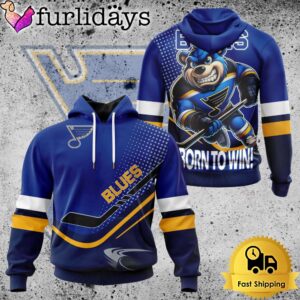 NHL St Louis Blues Mascot Born To Win 3D Shirt