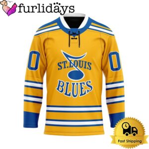 NHL St. Louis Blues Reverse Retro Custom Name Hockey Jersey