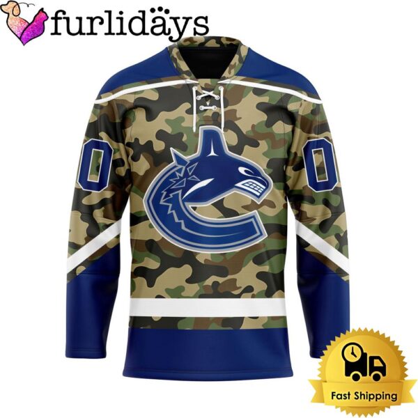 NHL Vancouver Canucks Special Camo Design Custom Name Hockey Jersey, Vancouver Canucks Jersey