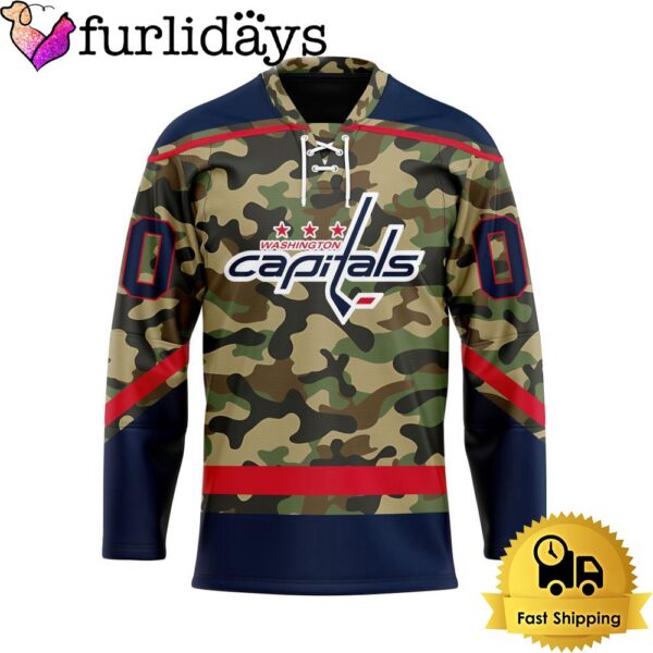 NHL Washington Capitals Special Camo Design Custom Name Hockey Jersey, Washington Capitals Jersey