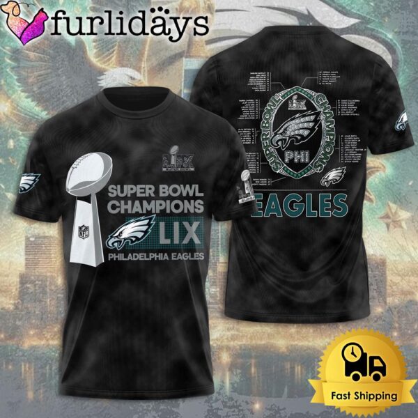 Philadelphia Eagles Super Bowl LIX Commemorative T Shirt