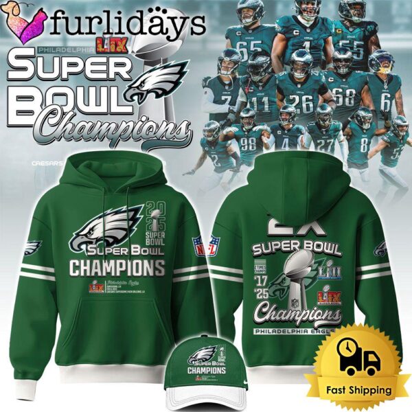 Philadelphia Eagles Super Bowl LIX Go Birds Victory Hoodie