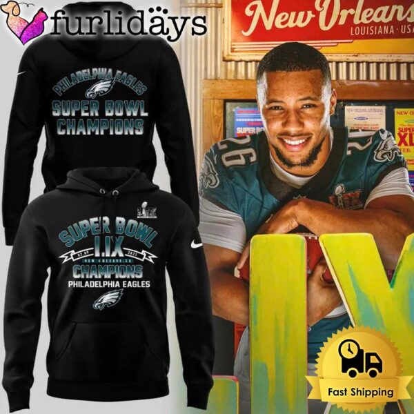 Philadelphia Eagles Super Bowl LIX Iconic Champions Hoodie