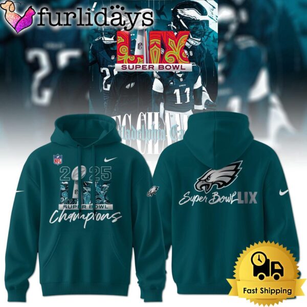 Philadelphia Eagles Super Bowl LIX True Champions Hoodie