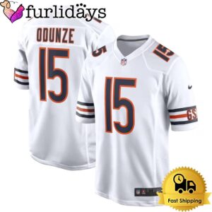 Rome Odunze White Chicago Bears Game…