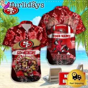 San Francisco 49ers Mascot Football Hawaiian…