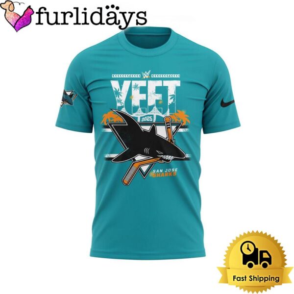 San Jose Sharks Limited YEET Logo Blue T Shirt